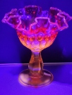 Fenton Amberina Candy Dish