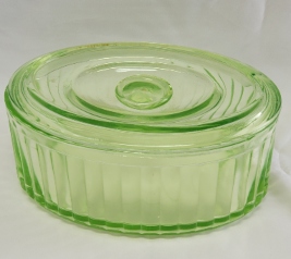 Green Vaseline Refrigerator Dish