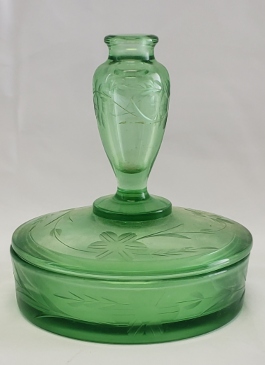 Fostertia Green Vaseline Perfume/Powder Container 