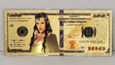 24k Gold Plated Lord of the Rings $100 Bill