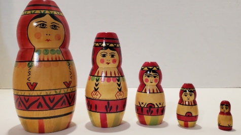 Russian Beriozka Wooden Nesting Dolls